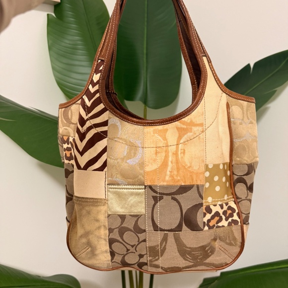 Vintage Coach Patchwork Tote Bag - Picture 3 of 4